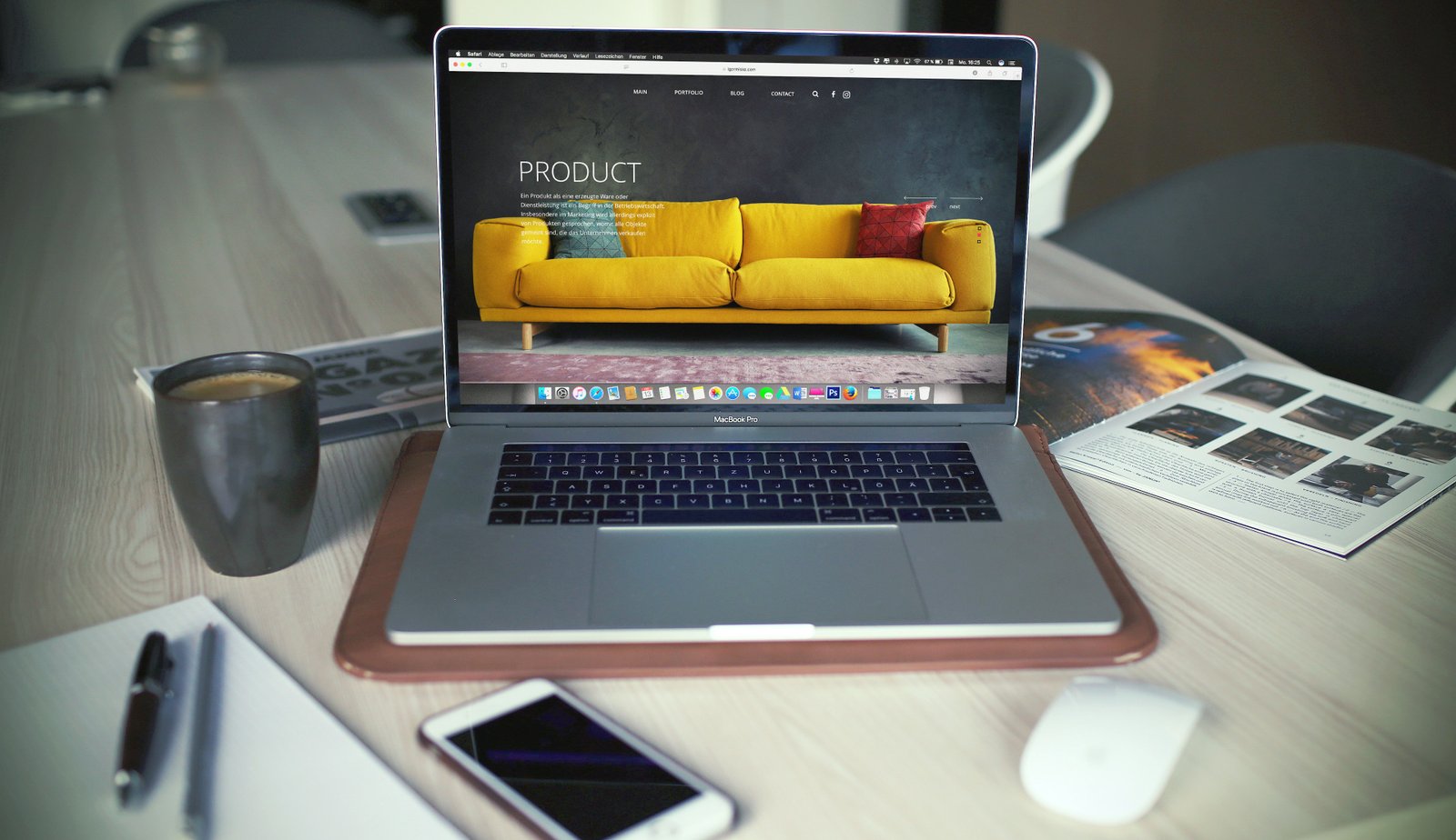 A laptop showing a digital product experience